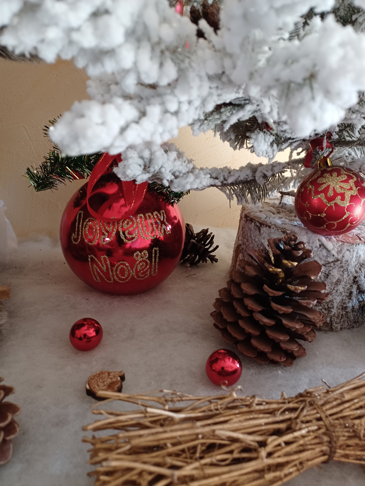 Décor de noël du Champagne Laforge Testa